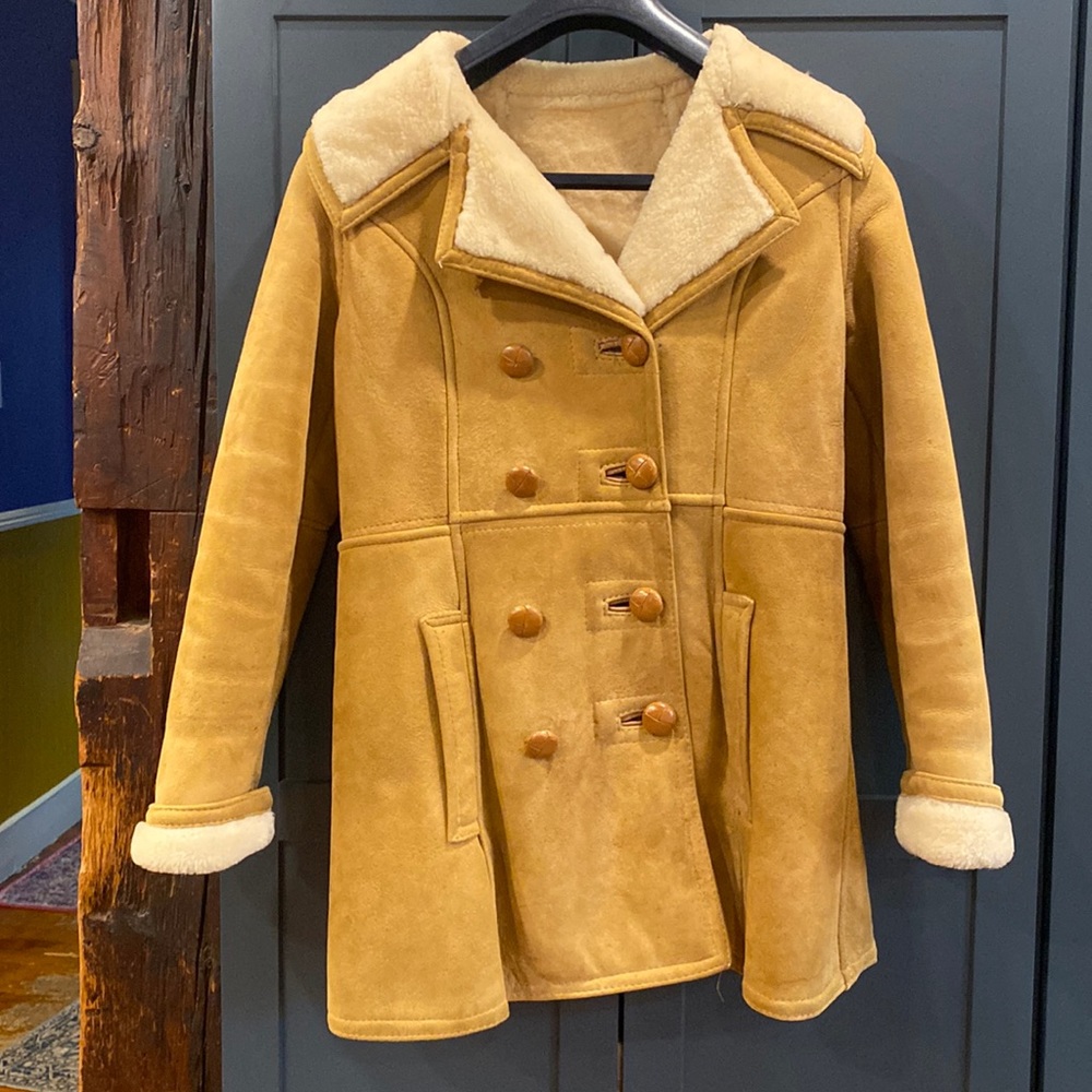 Vintage French Creek Shearling Tan Coat